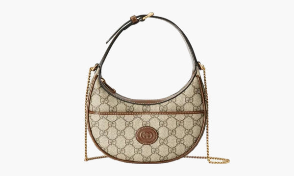 Gucci Half-Moon Shaped Bag Mini GG Supreme Beige/Ebony | The Sortage