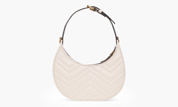 Gucci GG Marmont Half-Moon Shaped Leather MINI Bag White | The Sortage