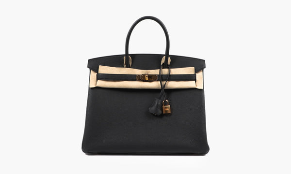 Hermes Birkin 35' GHW Togo Leather Bag Noir | The Sortage