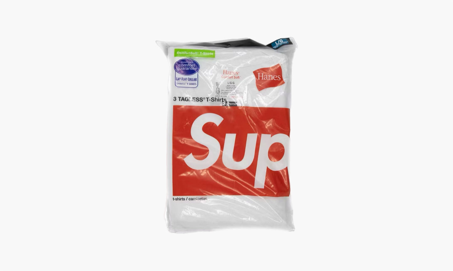 Supreme Hanes Tagless Tees 3 Pack White | The Sortage