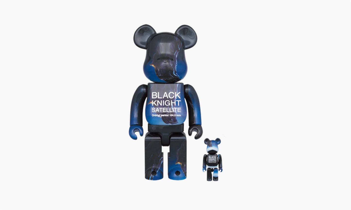 Bearbrick Black Knight Satellite 100% & 400% Set Blue | The Sortage