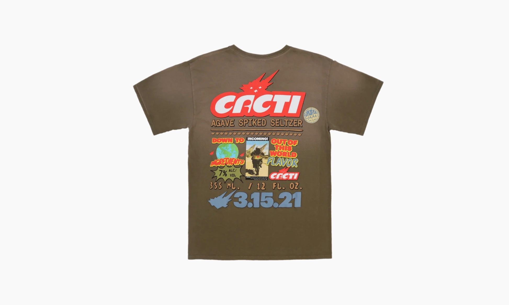 Travis Scott Cacti Down To Earth Tee 2 Brown | The Sortage