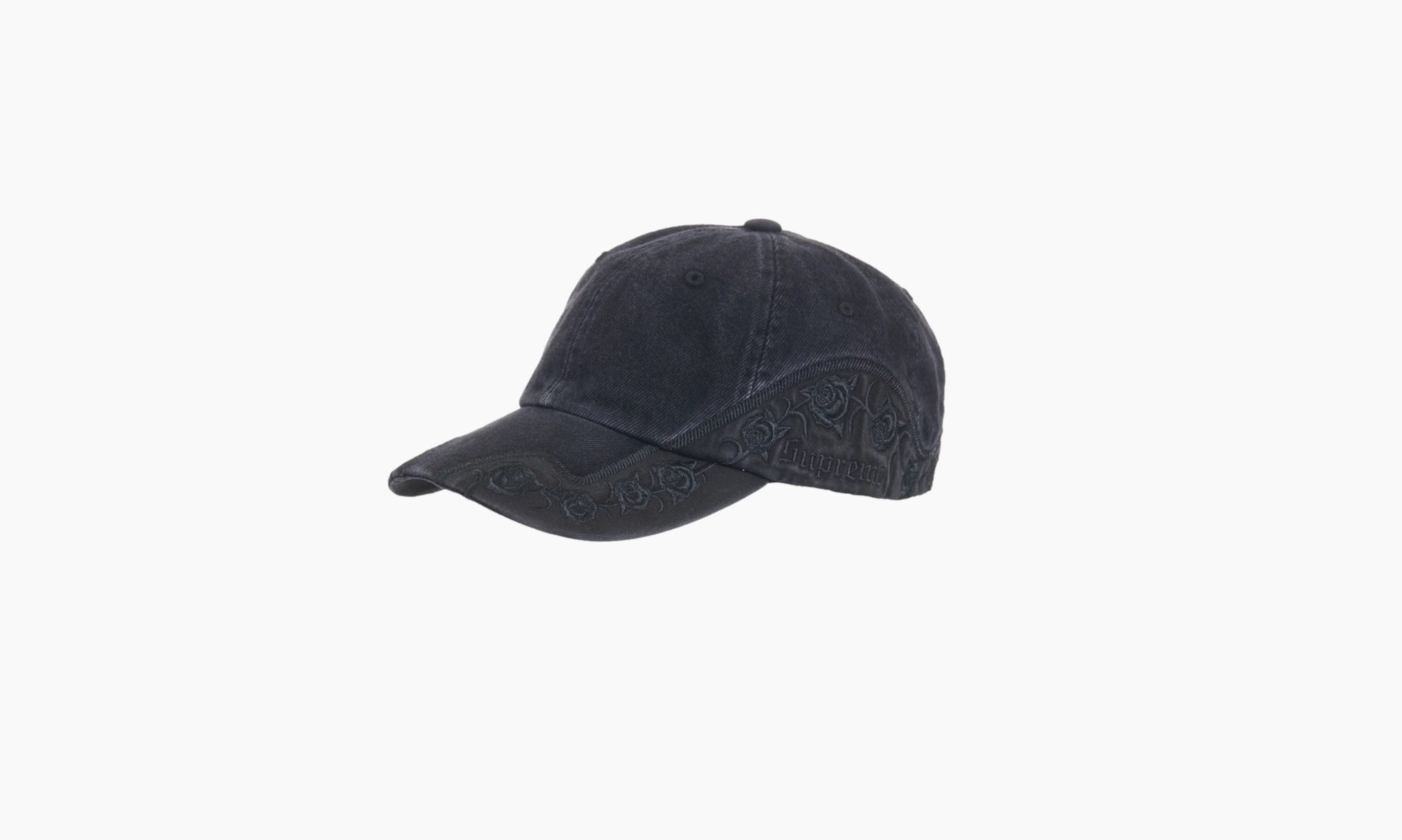 Supreme Roses 6-Panel Washed Black - SS23 | The Sortage