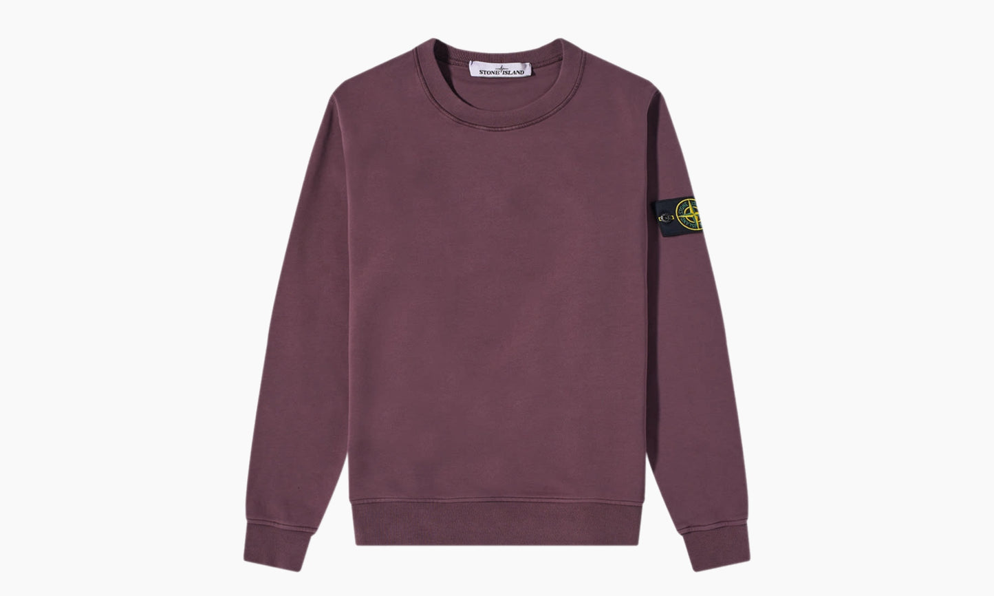 Stone Island Sweatshirt Classic Fleece Crew Neck Burgundy | The Sortage