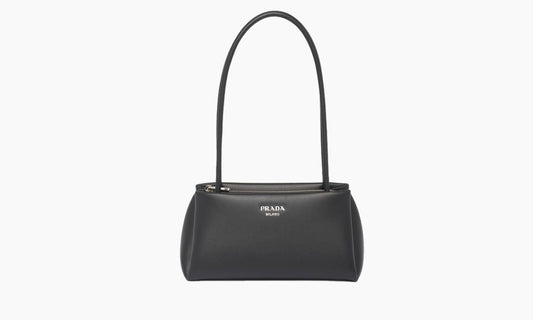 Prada Small Logo-embossed Shoulder Bag Black | The Sortage