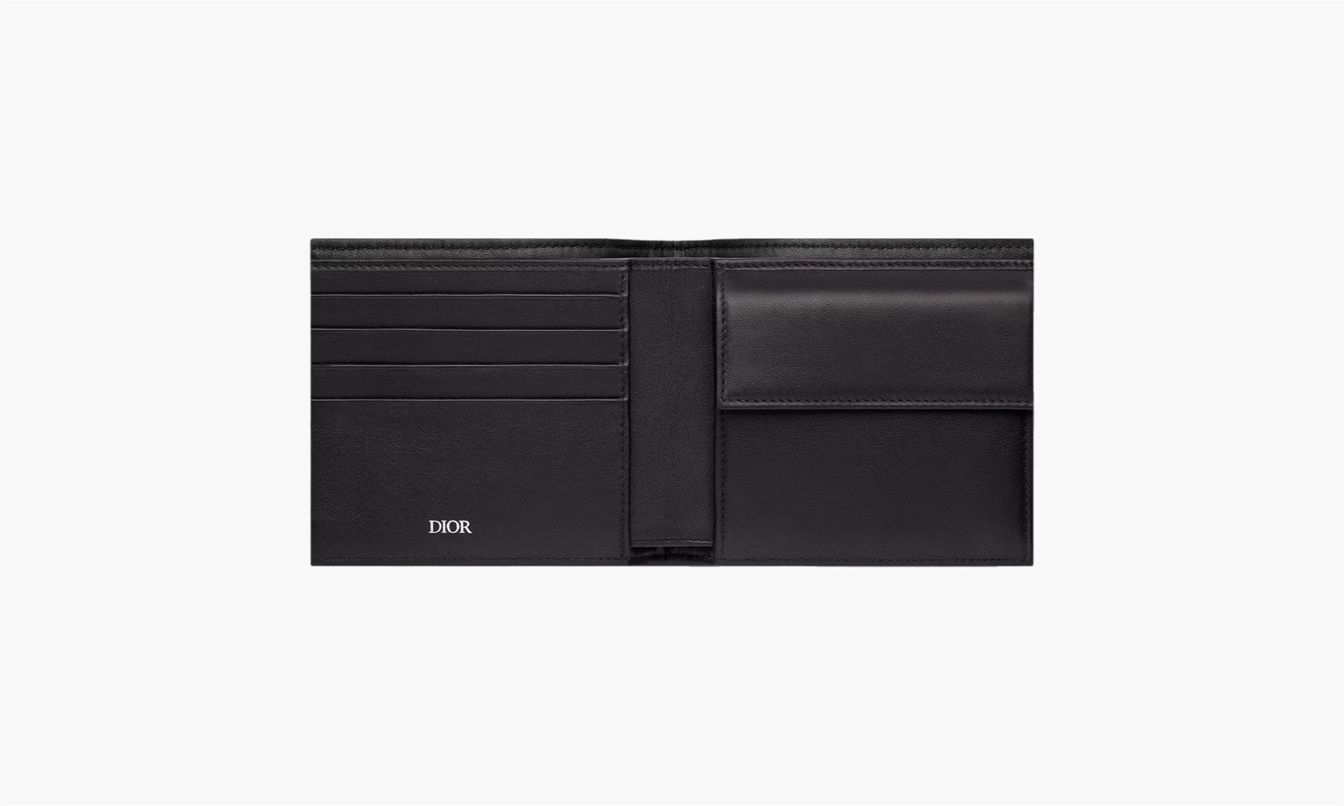Dior Compact Wallet Dior Oblique Jacquard Beige and Black | The Sortage