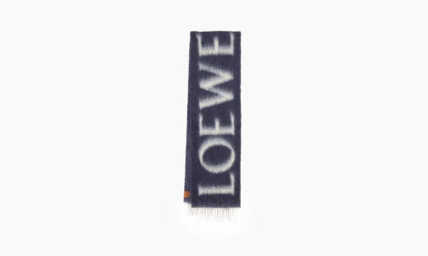 Scarf In Wool And Mohair "Navy/Grey"