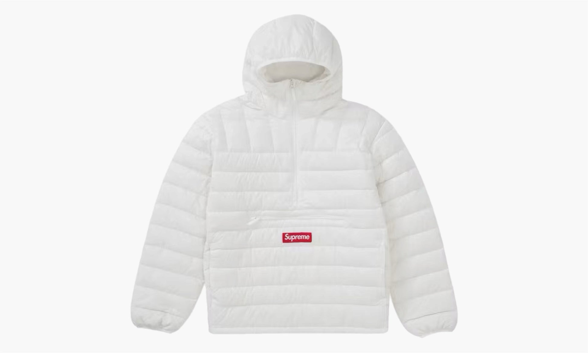 Supreme Micro Down Half Zip Hooded Pullover White - FW22 | The Sortage