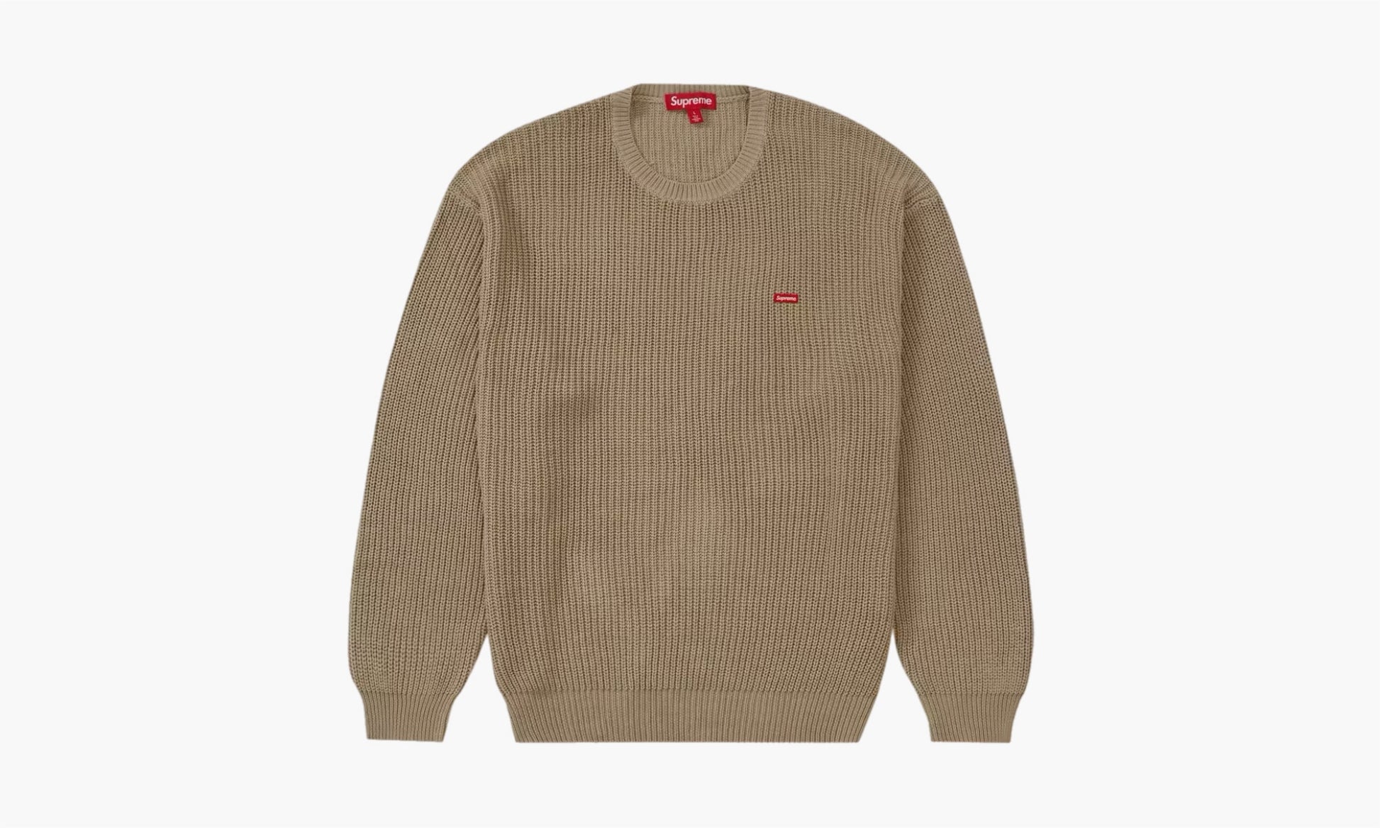 Supreme Small Box Ribbed Sweater Tan - FW23 | The Sortage