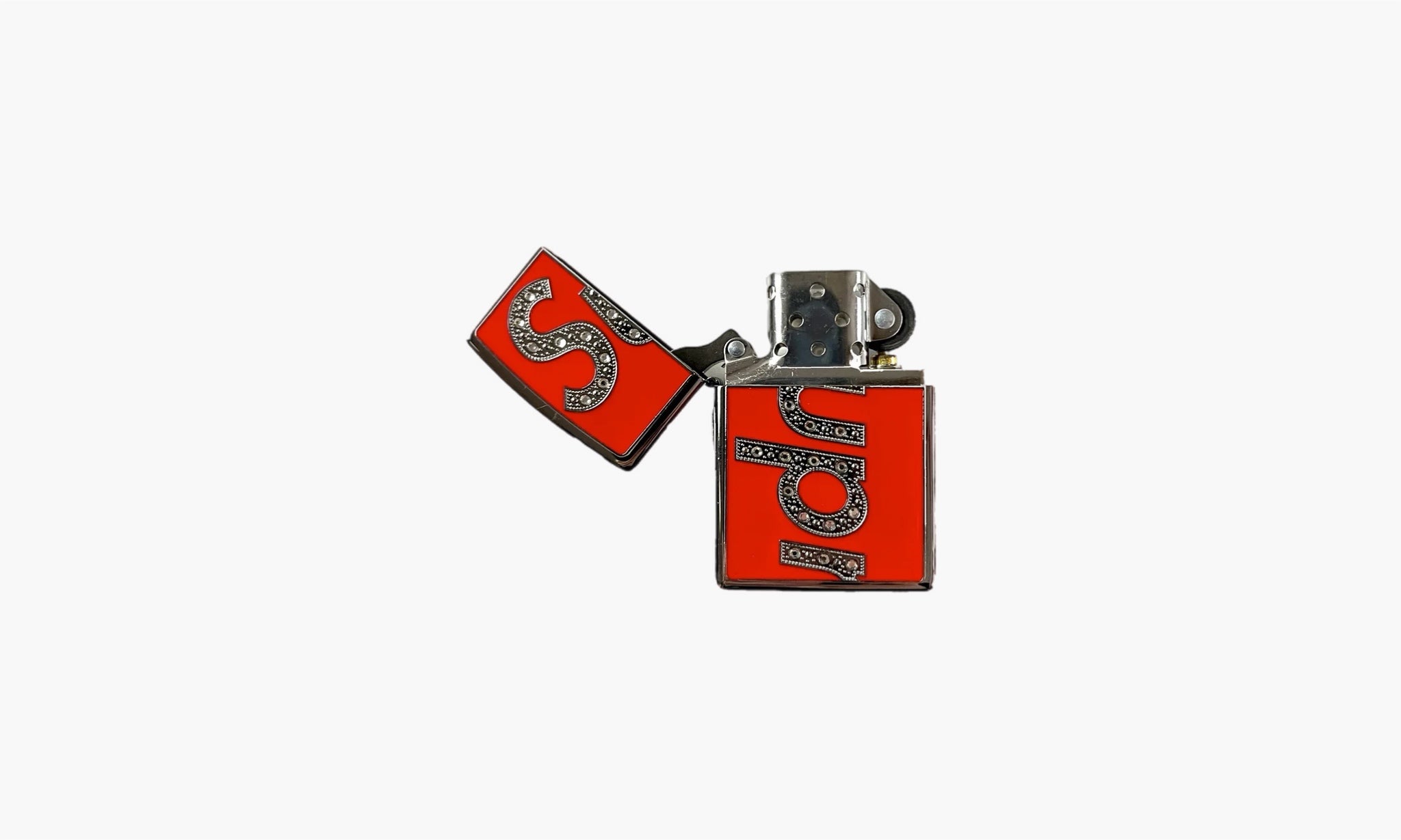 Supreme Swarovski Zippo Red store