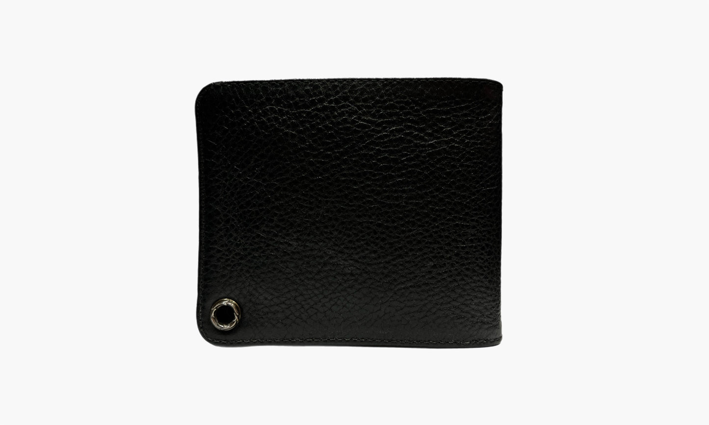 Chrome Hearts One Snap Cross Button Leather Wallet Black | The Sortage