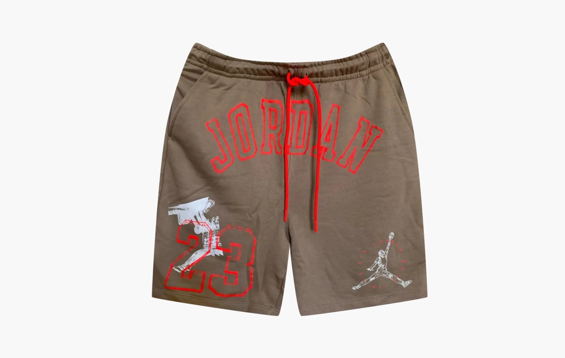 Air Jordan Essentials Gel Graphic Fleece Shorts Beige | Sortage