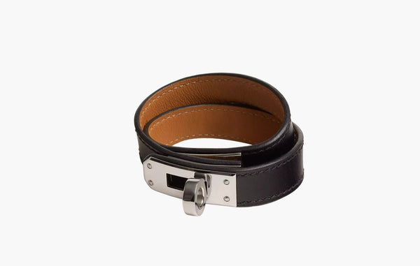 Hermes Kelly Double Tour Bracelet Box Calfskin Palladium & Noir | The Sortage