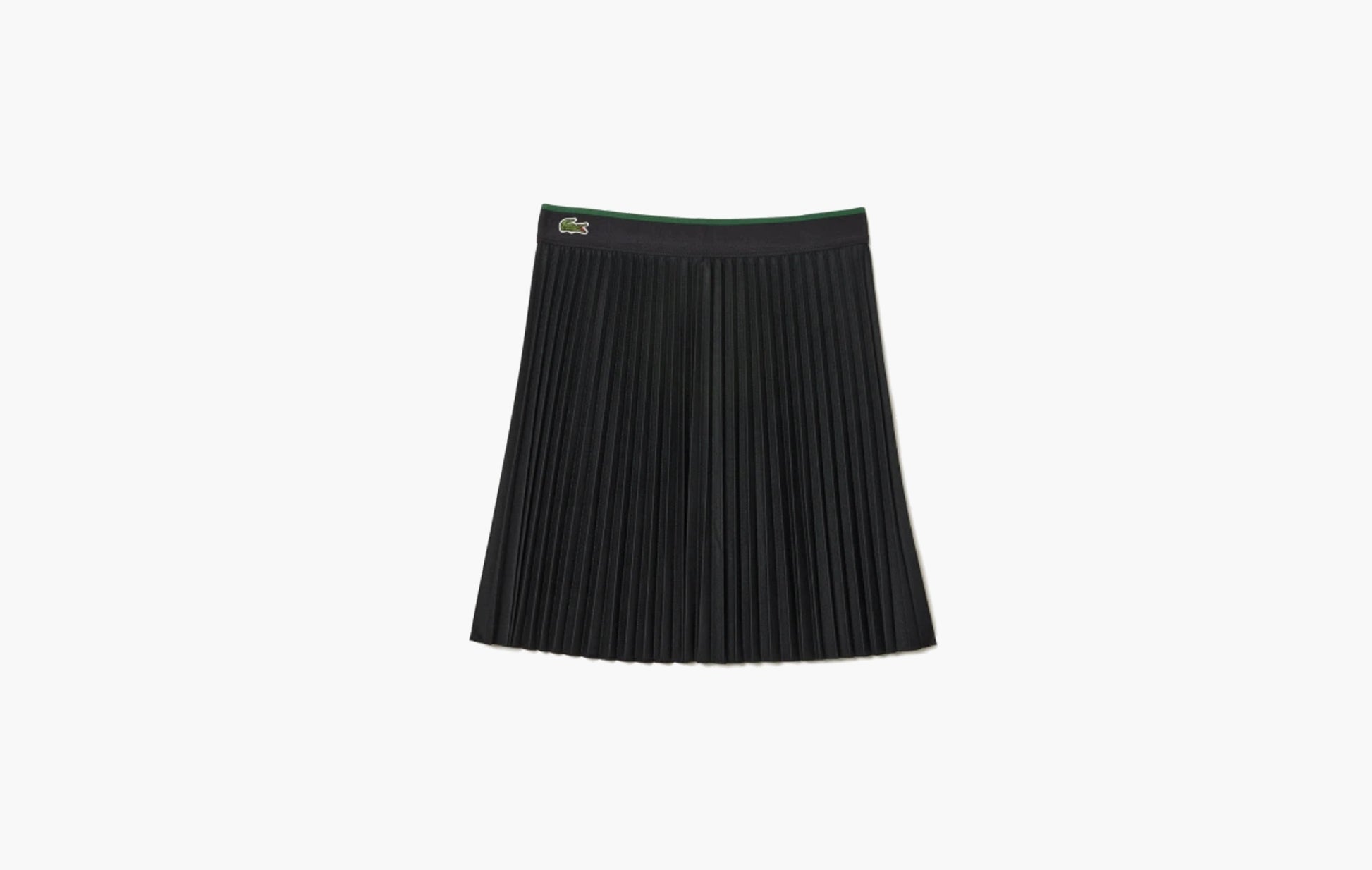 Lacoste Flared Pleated High-Waisted Short Skirt Black | Sortage.