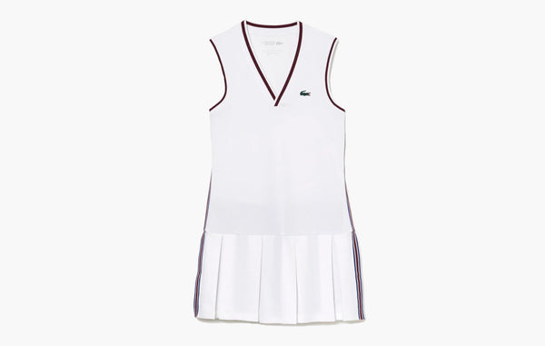 Lacoste Tennis Dress with Removable Pique Shorts White / Blue | Sortage.