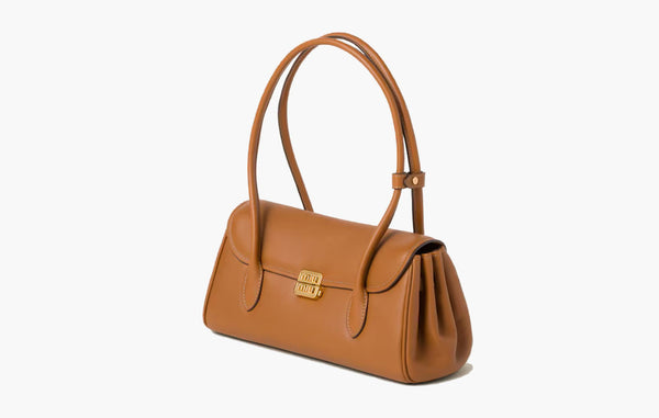 Miu Miu Leather Shoulder Bag Cognac | The Sortage