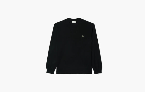 Lacoste Long Sleeve Cotton Jersey T-Shirt Black | Sortage.