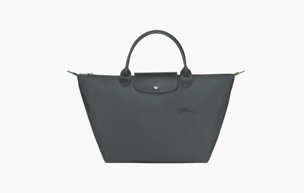 Longchamp Le Pliage Green Recycled Canvas M Handbag Graphite | Sortage 