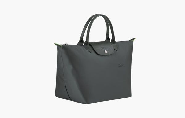 Longchamp Le Pliage Green Recycled Canvas M Handbag Graphite | Sortage 