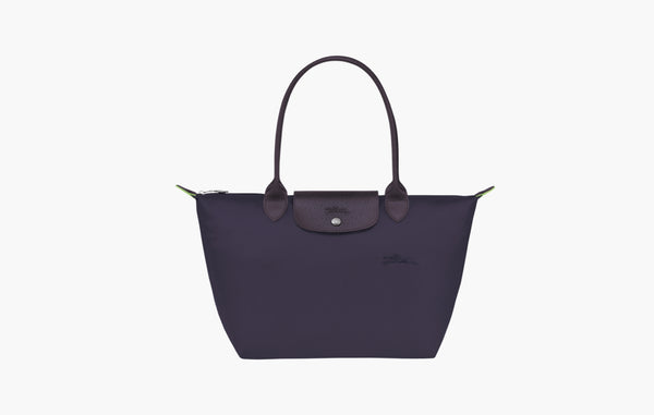 Longchamp Le Pliage Green Recycled Canvas M Tote Bag Bilberry | Sortage