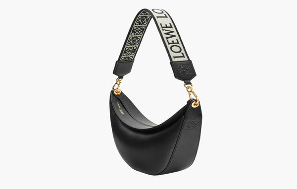 Loewe Luna Satin Calfskin and Jacquard Small Bag Black | The Sortage