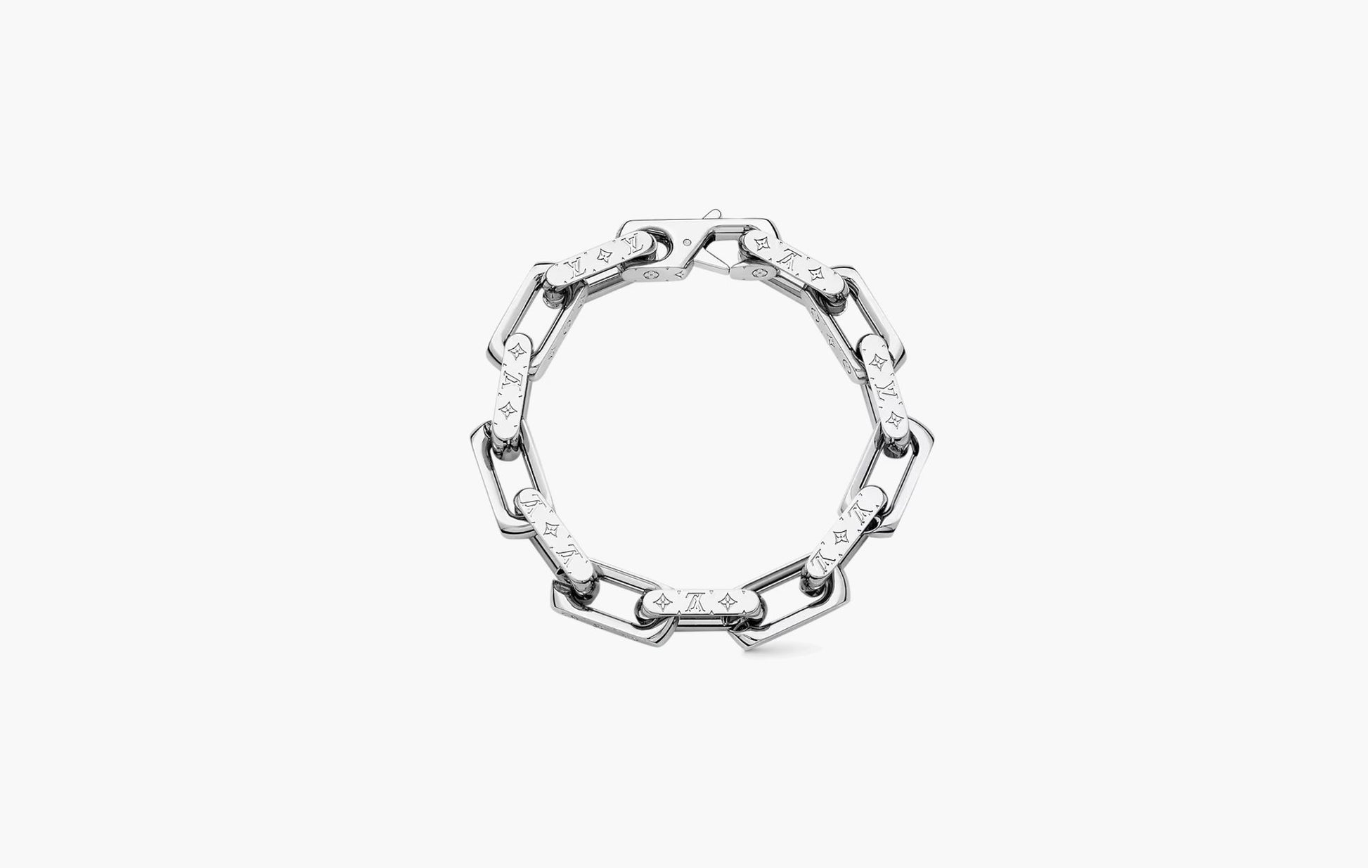 Louis Vuitton Monogram Chain Bracelet Silver | The Sortage