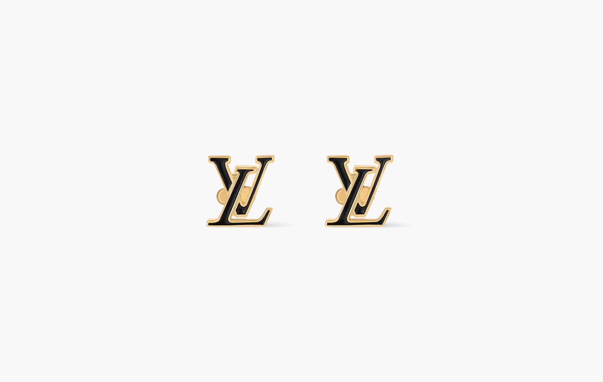 Louis Vuitton LV Iconic Enamel Earrings Black | The Sortage