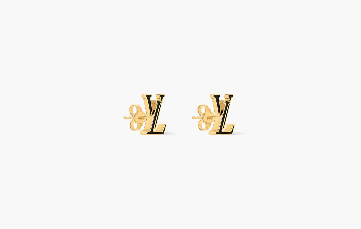 Louis Vuitton LV Iconic Enamel Earrings Black | The Sortage