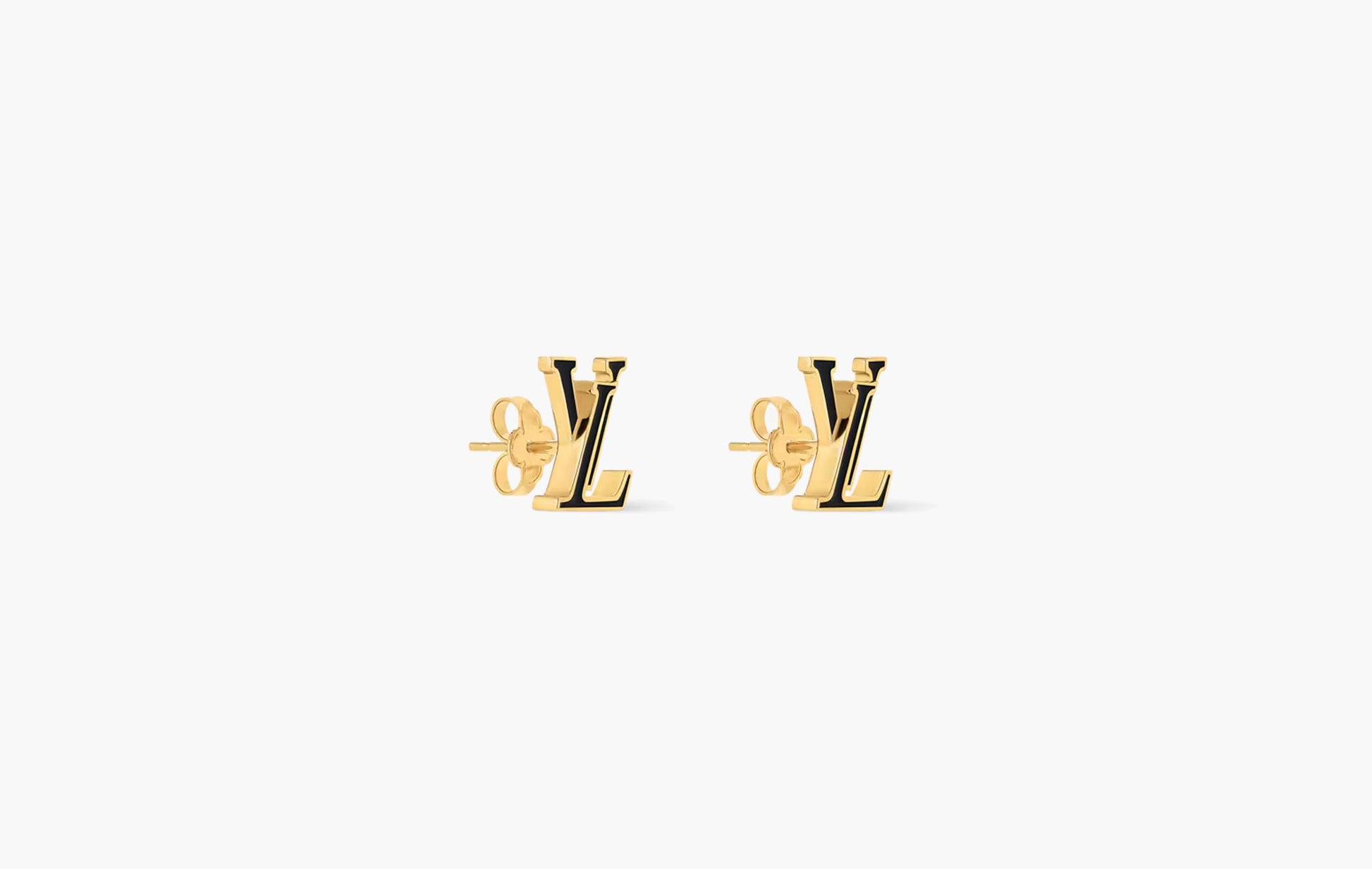 Louis Vuitton LV Iconic Enamel Earrings Black | The Sortage