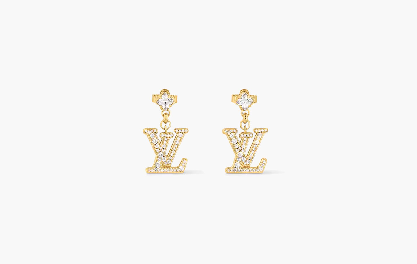 Louis Vuitton Lady LV Earrings Gold | The Sortage