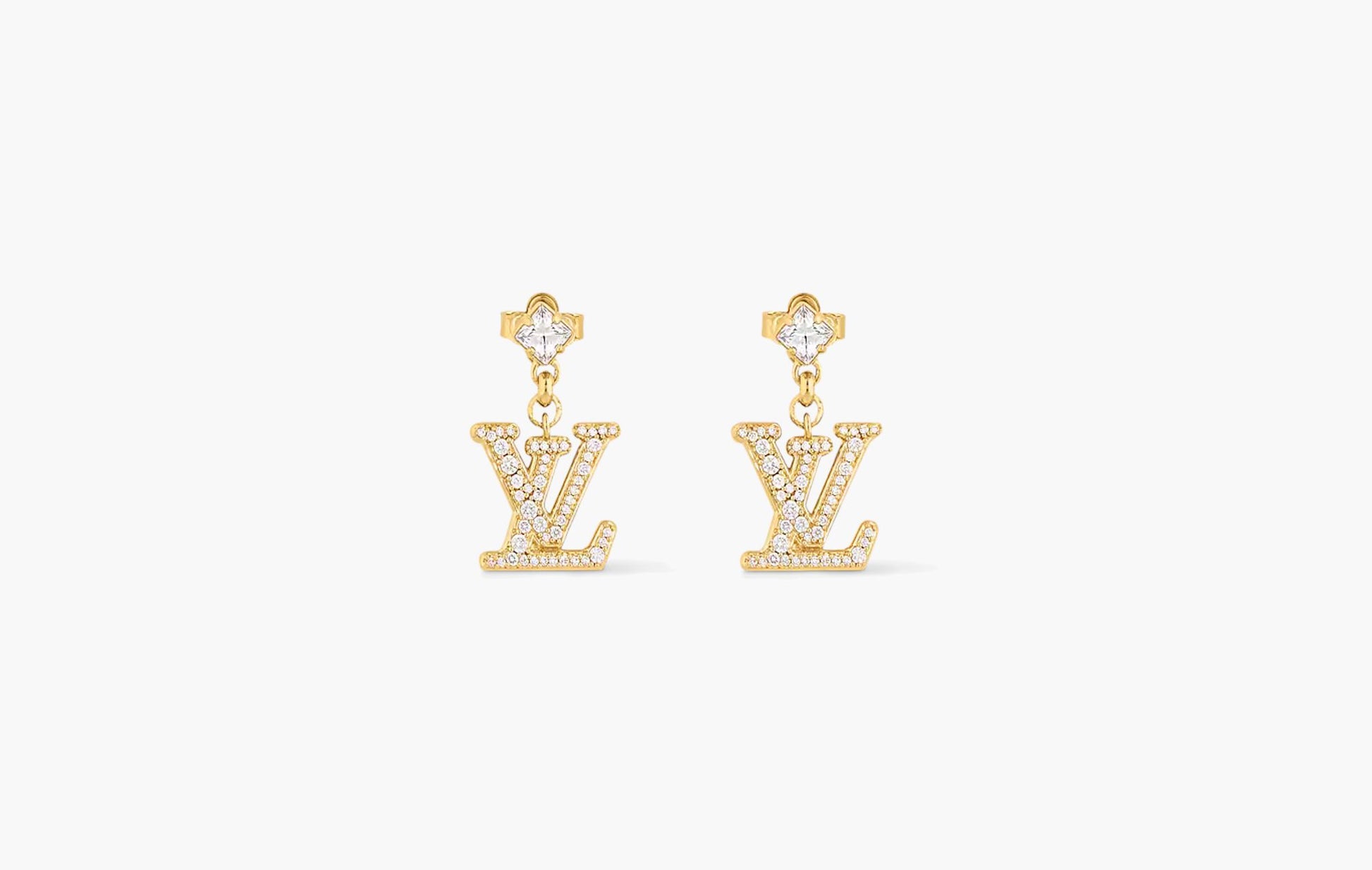 Louis Vuitton Lady LV Earrings Gold | The Sortage