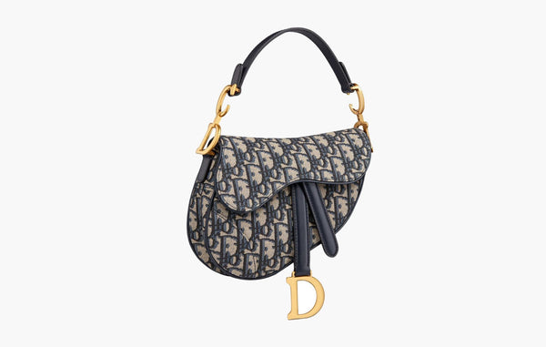 Dior Mini Saddle Bag Blue Dior Oblique Jacquard | Sortage.