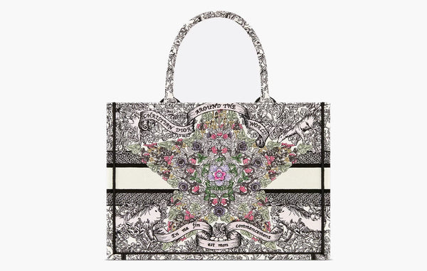 Dior Medium Dior Book Tote Latte Embroidery | The Sortage