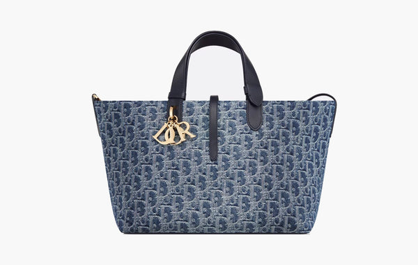 Dior Medium Toujours Bag Blue Denim Oblique | The Sortage