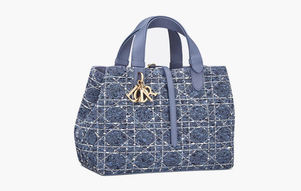 Dior Medium Toujours Bag Denim Blue Tweed | The Sortage