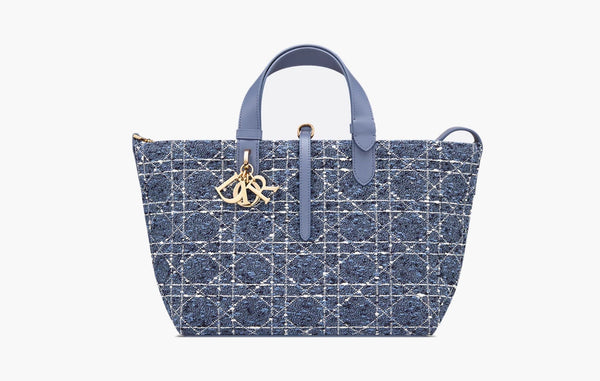 Dior Medium Toujours Bag Denim Blue Tweed | The Sortage