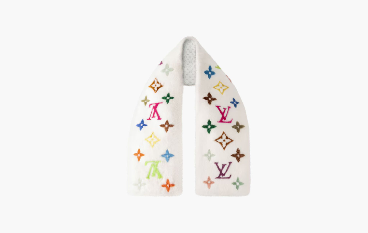 Louis Vuitton x TM Monogram Multicolor Mink Scarf | The Sortage