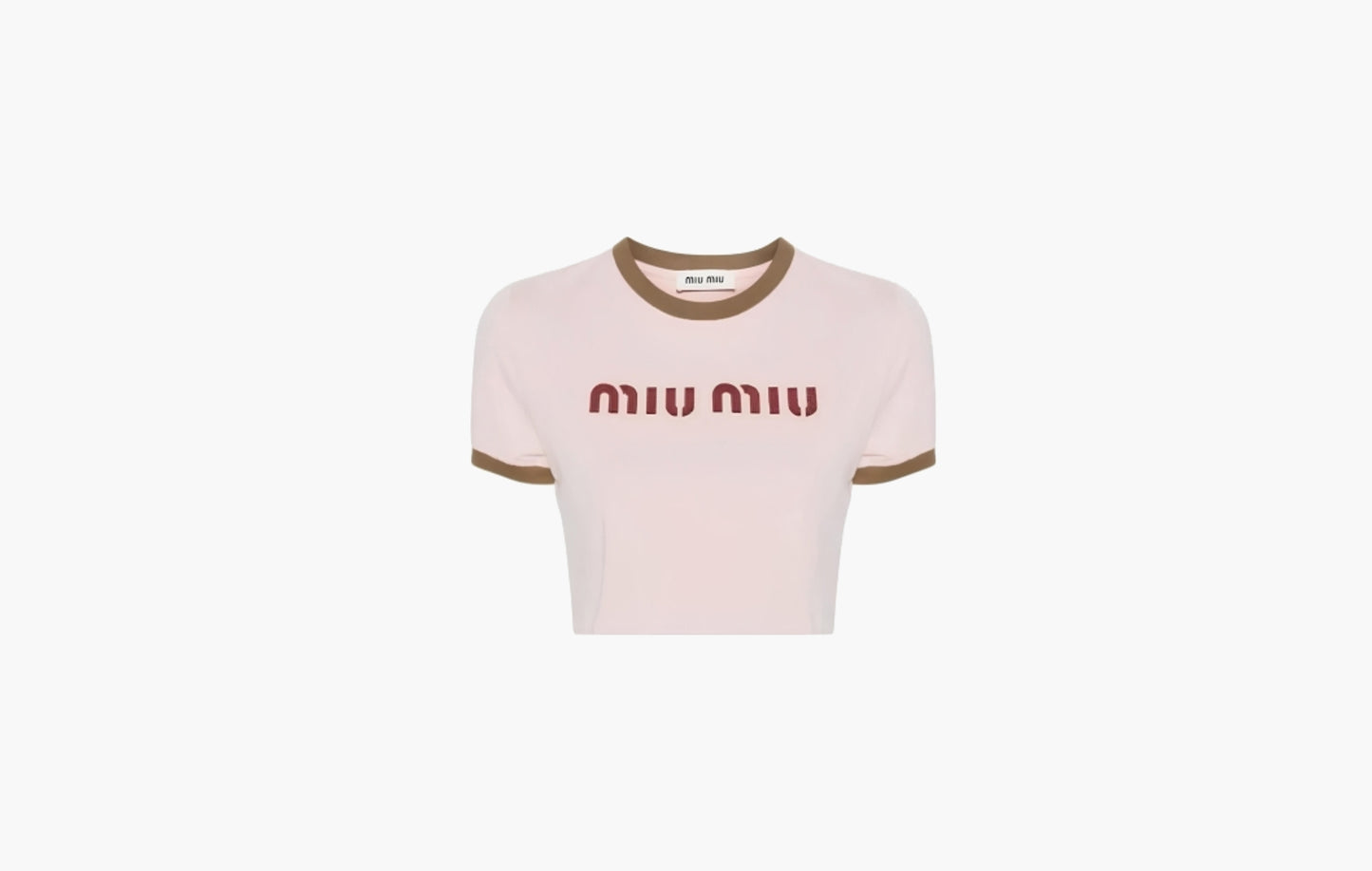 Miu Miu Girocollo Ricamo Jersey Alabastro | The Sortage