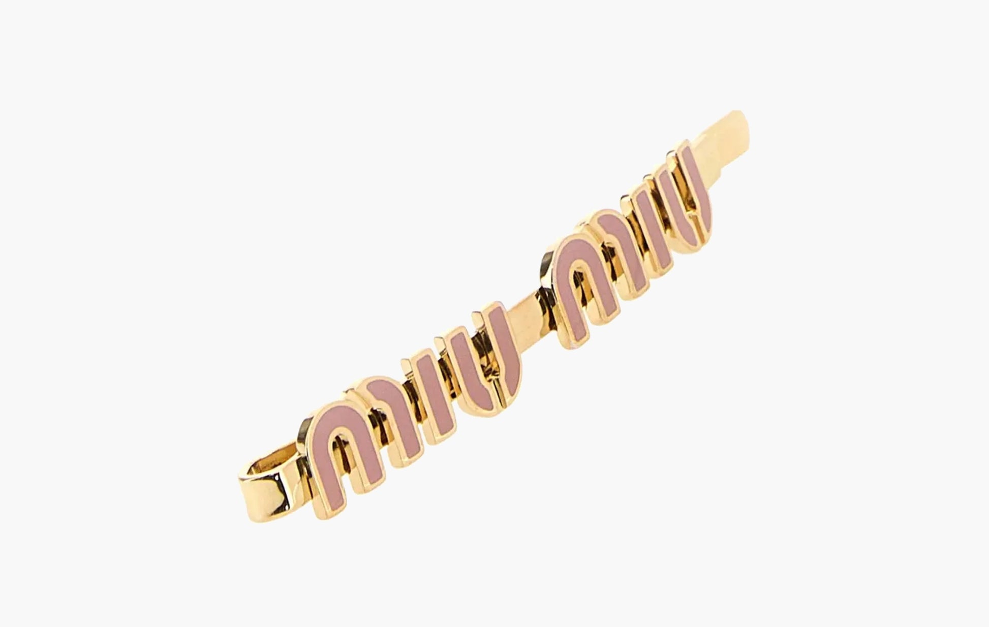 Miu Miu Enameled Metal Hair Clip Pink | The Sortage