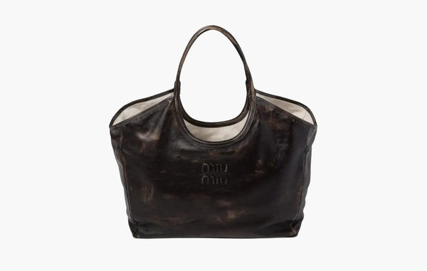 Miu Miu Leather Tote Bag Sand/Coffee | The Sortage