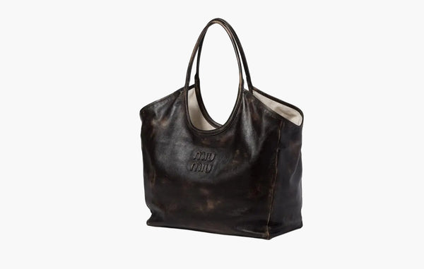 Miu Miu Leather Tote Bag Sand/Coffee | The Sortage