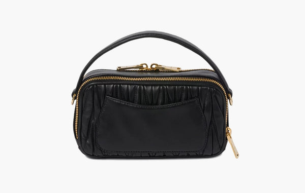 Miu Miu Matelassé Bandoliera Handbag Black | The Sortage