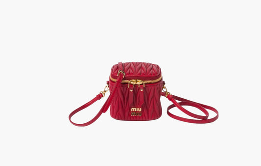 Miu Miu Matelassé Nappa Leather Micro Bag Red | The Sortage