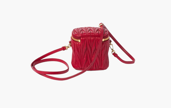 Miu Miu Matelassé Nappa Leather Micro Bag Red | The Sortage
