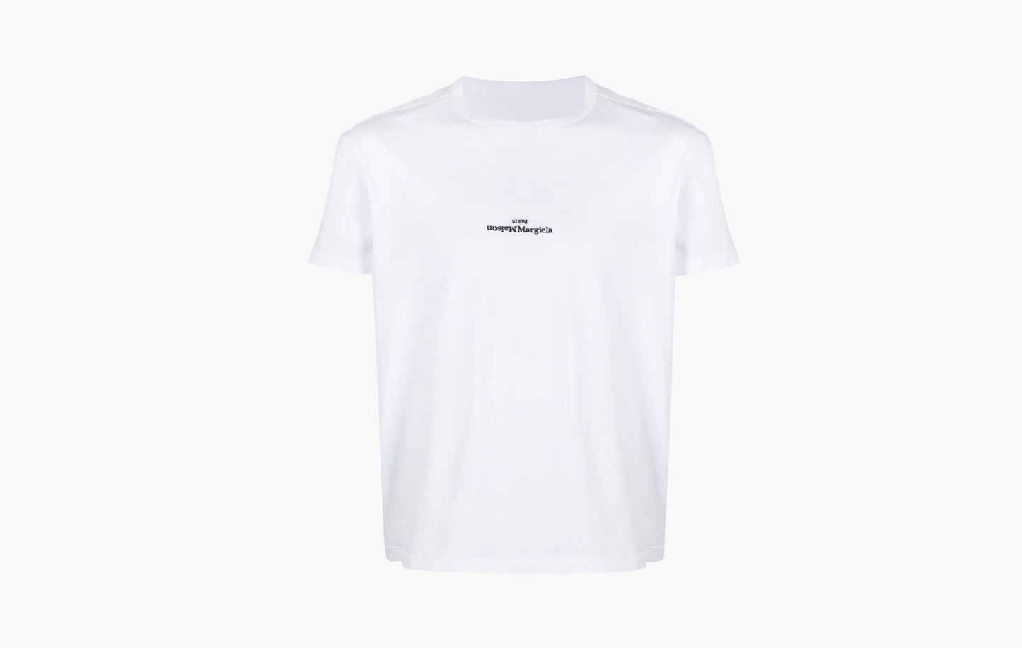 Maison Margiela Logo-embroidered Cotton T-shirt White | Sortage.