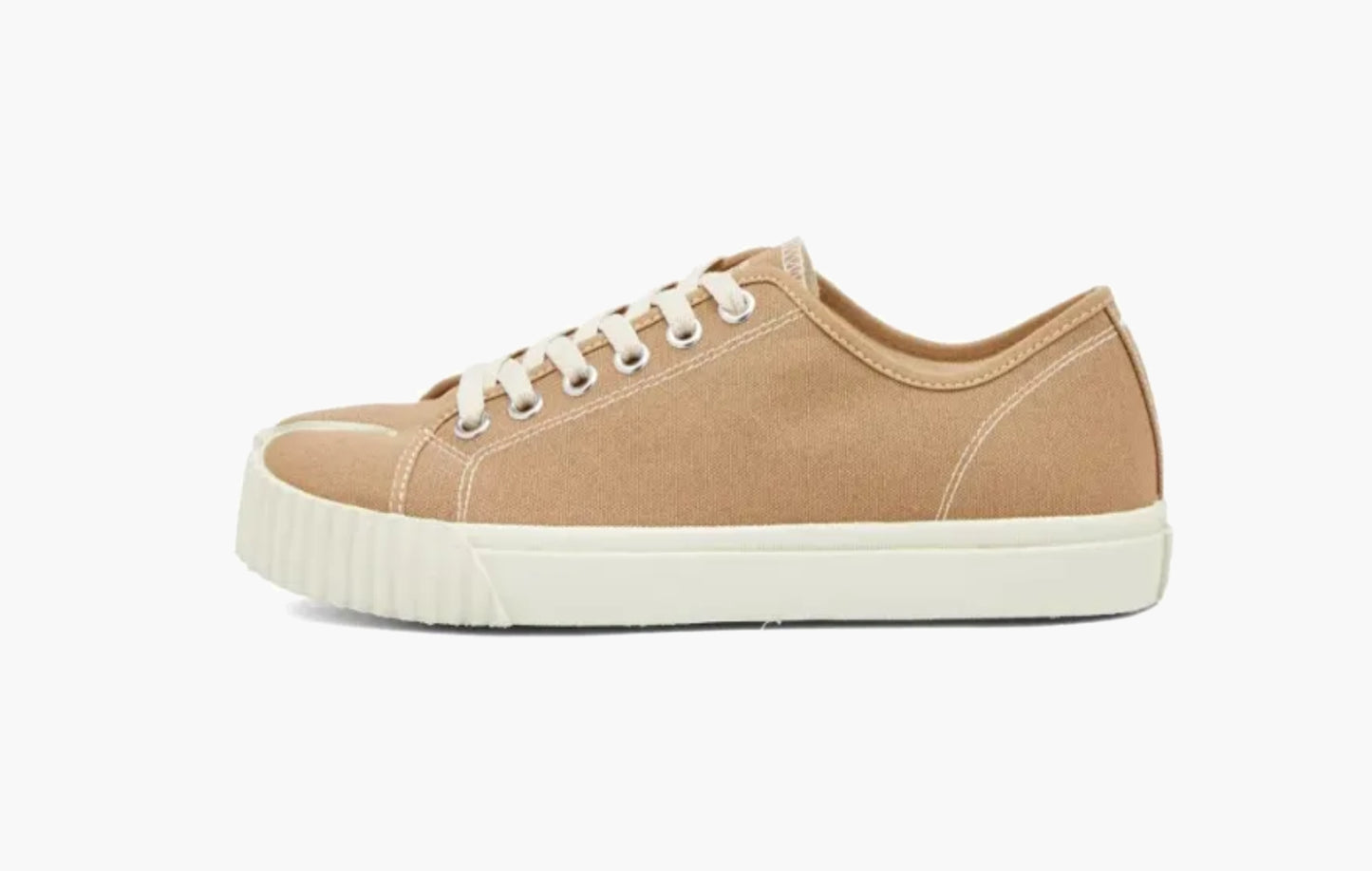 Maison Margiela Tabi Canvas Sneakers Beige White | Sortage.