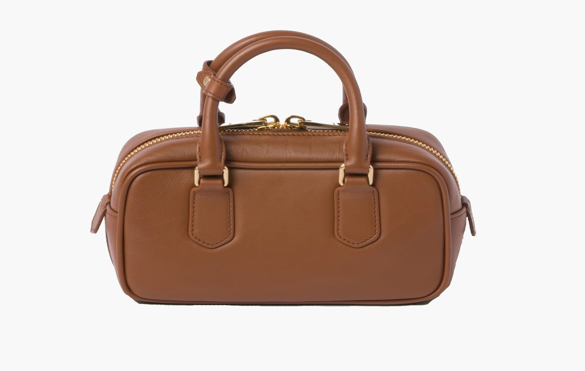 Miu Miu Arcadie Leather Bag Cognac | The Sortage