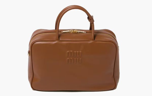 Miu Miu Leather Top-handle Bag Cognac | The Sortage