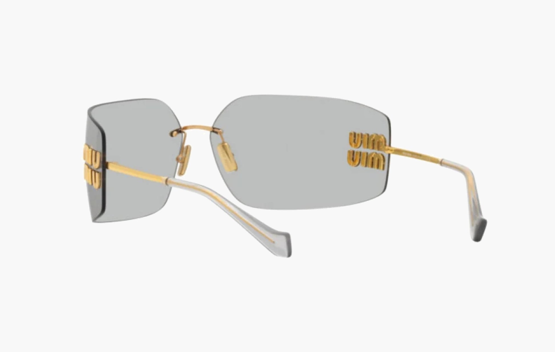 Miu Miu MU 54YS Sunglasses Gold Light Grey | The Sortage