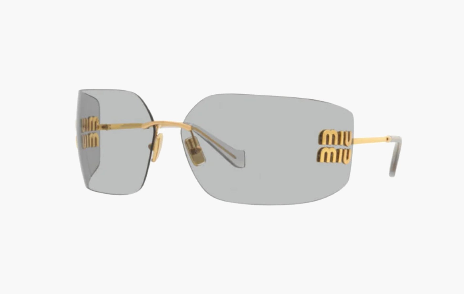 Miu Miu MU 54YS Sunglasses Gold Light Grey | The Sortage